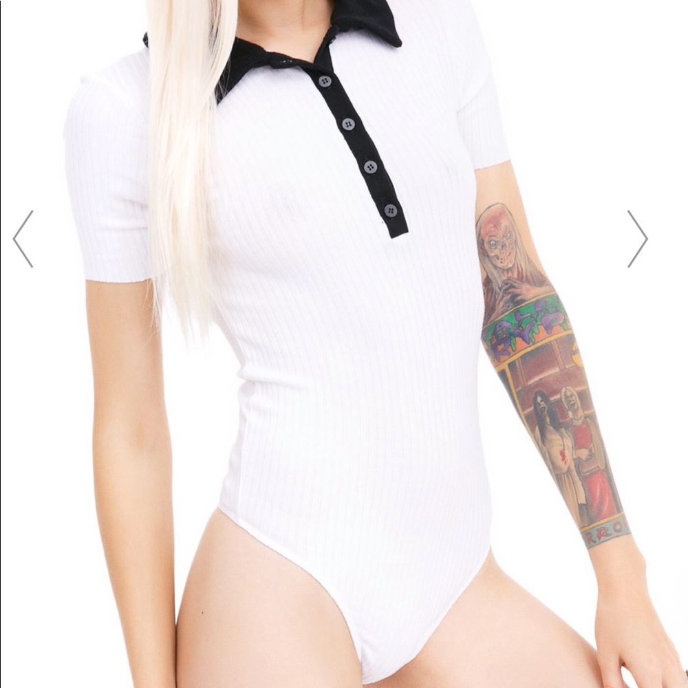 Olympia Theodora Preppy Bodysuit XS NWT
